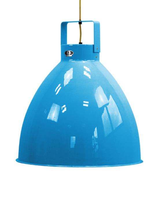 Extra Large Jielde Augustin Pendant Light Blue Matt Silver