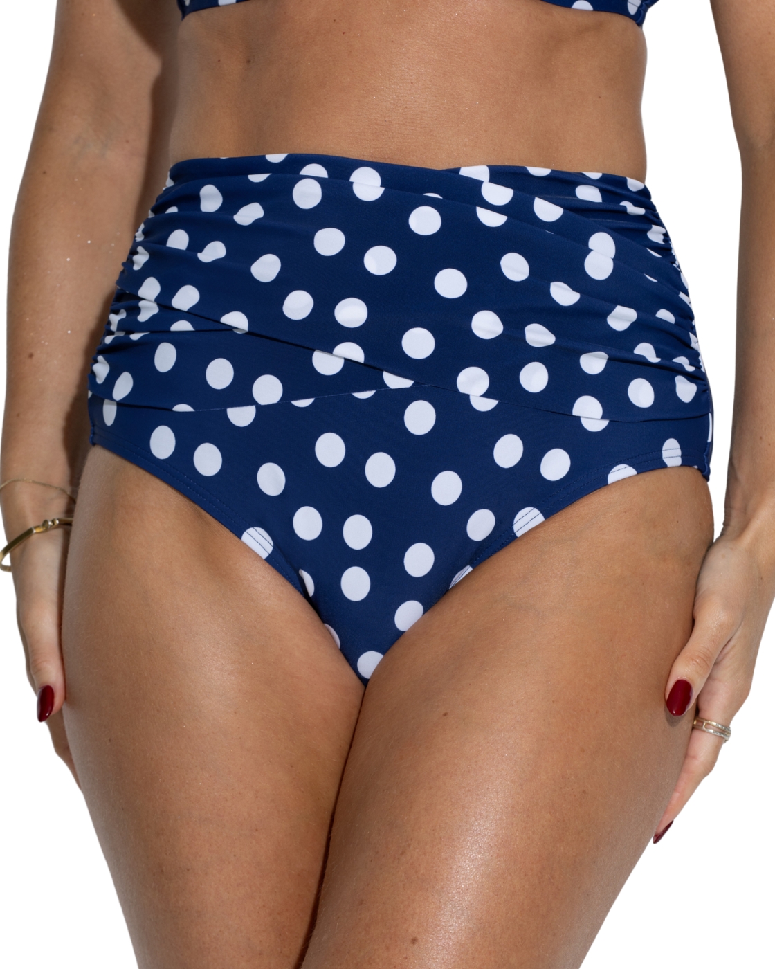 Pour Moi Santa Monica Super High Waist Control Brief - Navy/White - L - 14