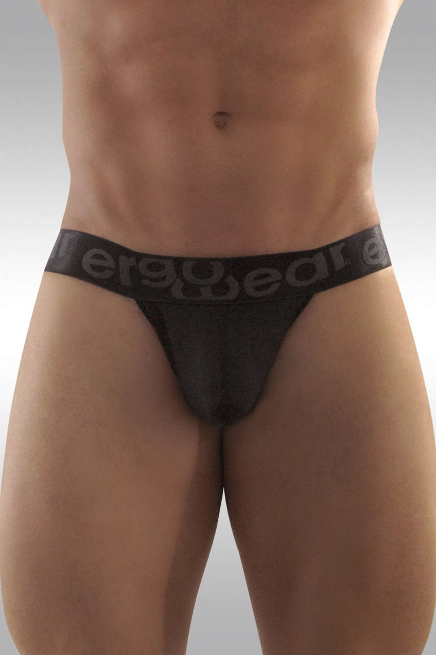 Tanga style men's enhancing underwear brief with a deep branded elastic waistband. Silky and sexy. International shipping. Buy now