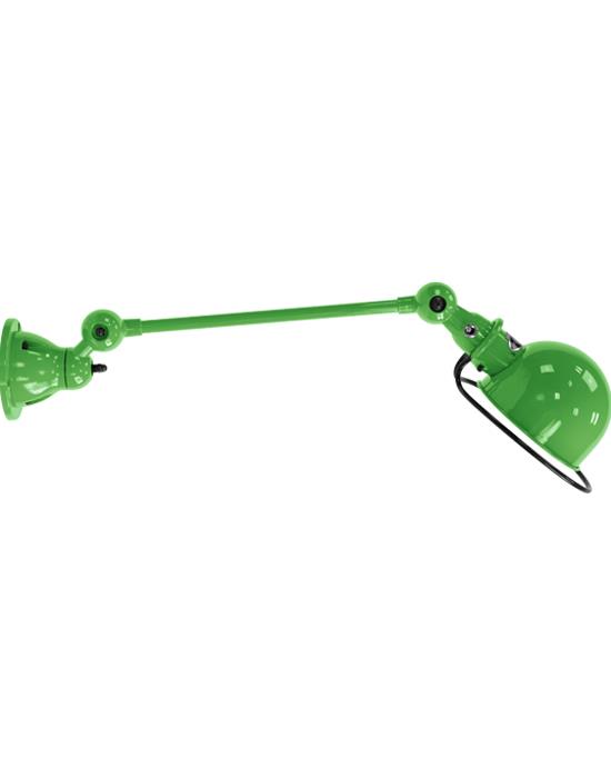 Jielde Loft One Arm Wall Light Apple Green Gloss Integral Switch On Wall Base