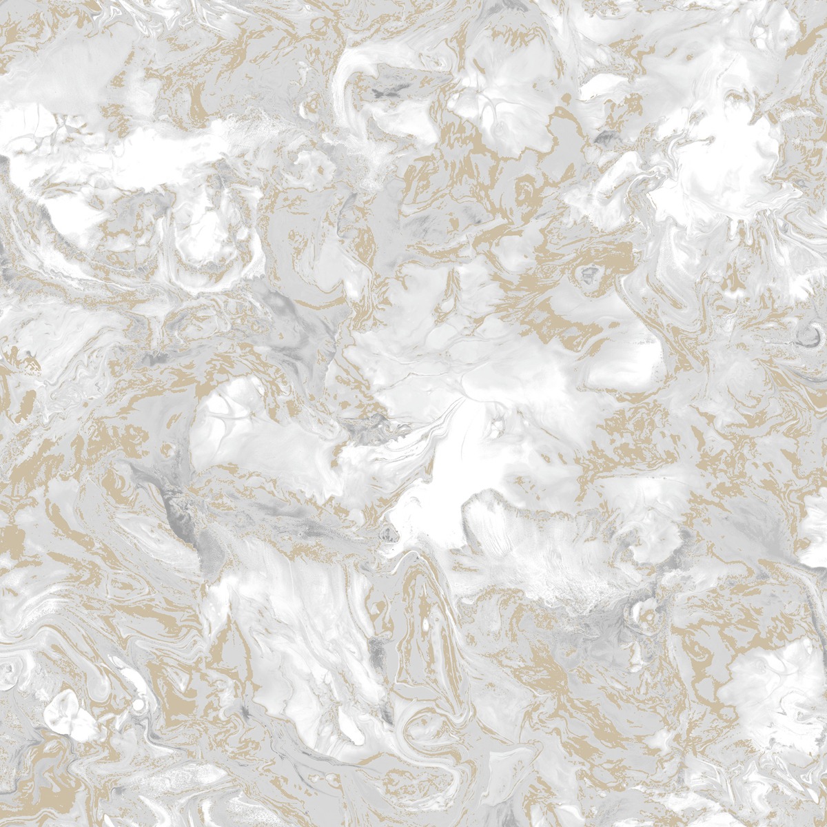 Muriva Elixir Marble Grey & Gold Wallpaper 10m x 53cm, Grey