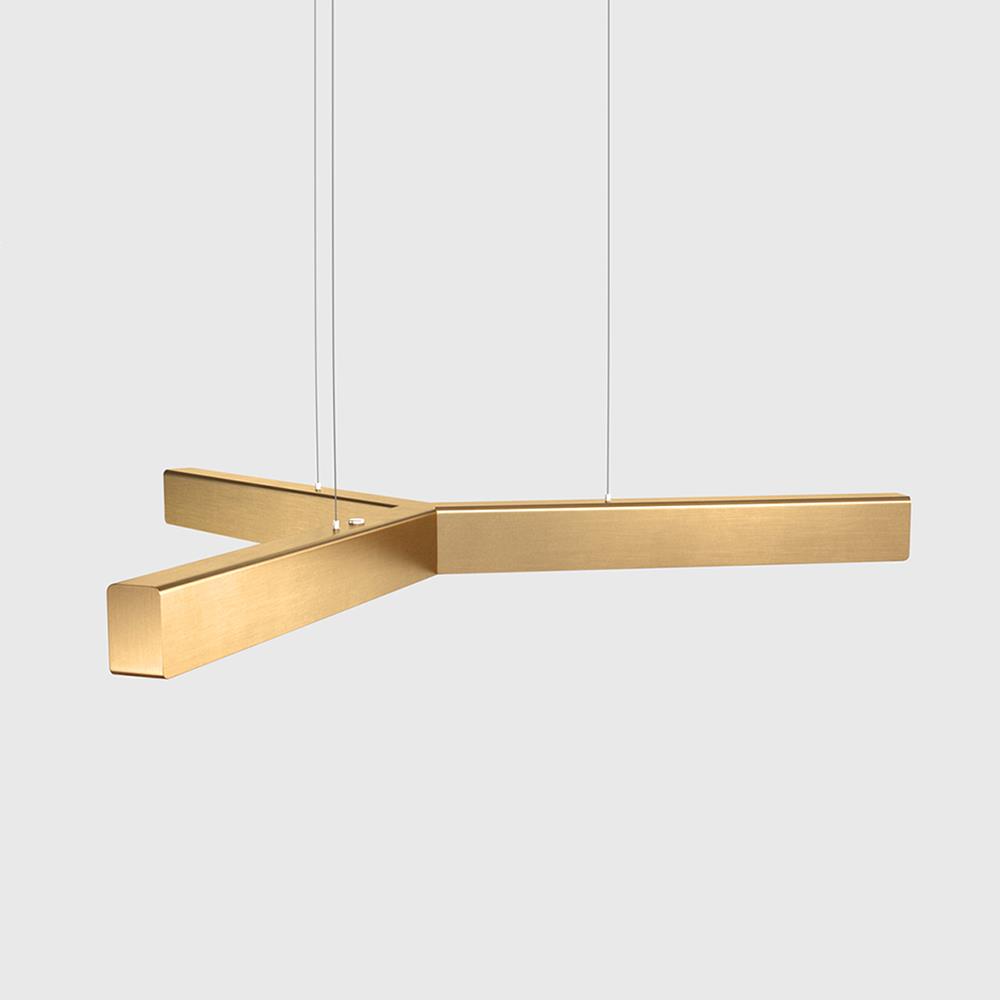 Anour Y Model Pendant Brass Brushed Brassgold Designer Pendant Lighting