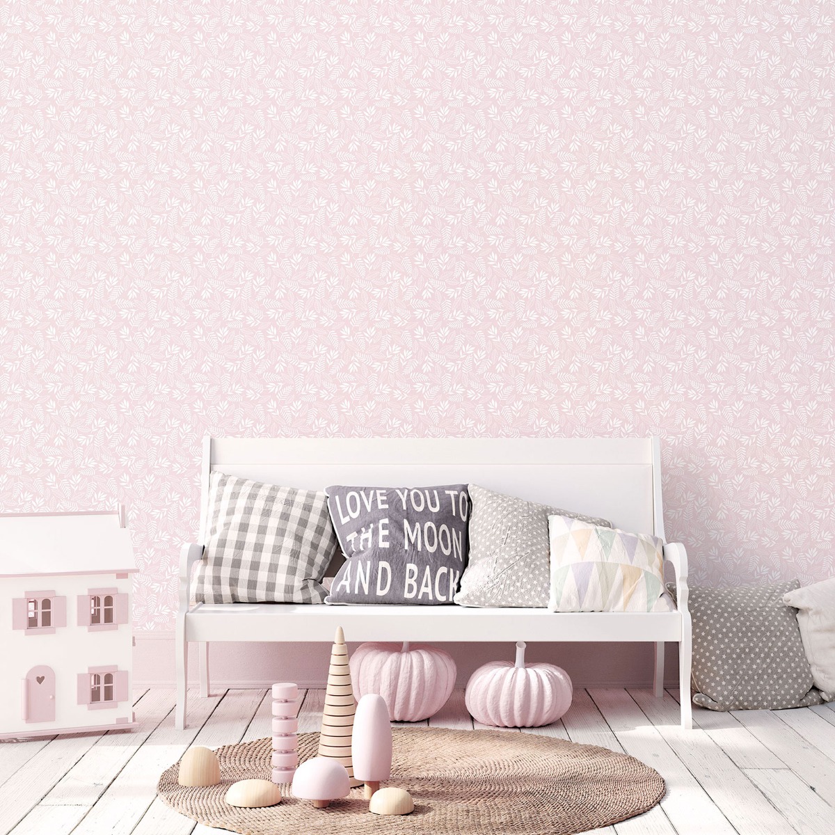 Galerie Tiny Tots 2 Tree Leaf Pink Wallpaper G78382, Pink