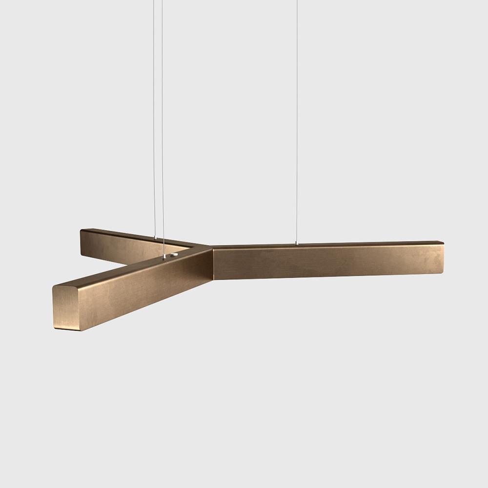 Anour Y Model Pendant Brass Browned Brassgold Designer Pendant Lighting