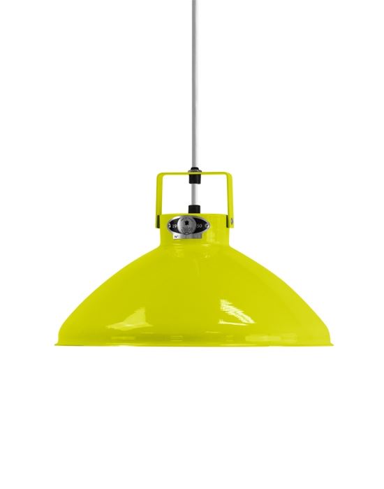 Jielde Beaumont Pendant Small Yellow Sulphur Gloss Silver Designer Pendant Lighting