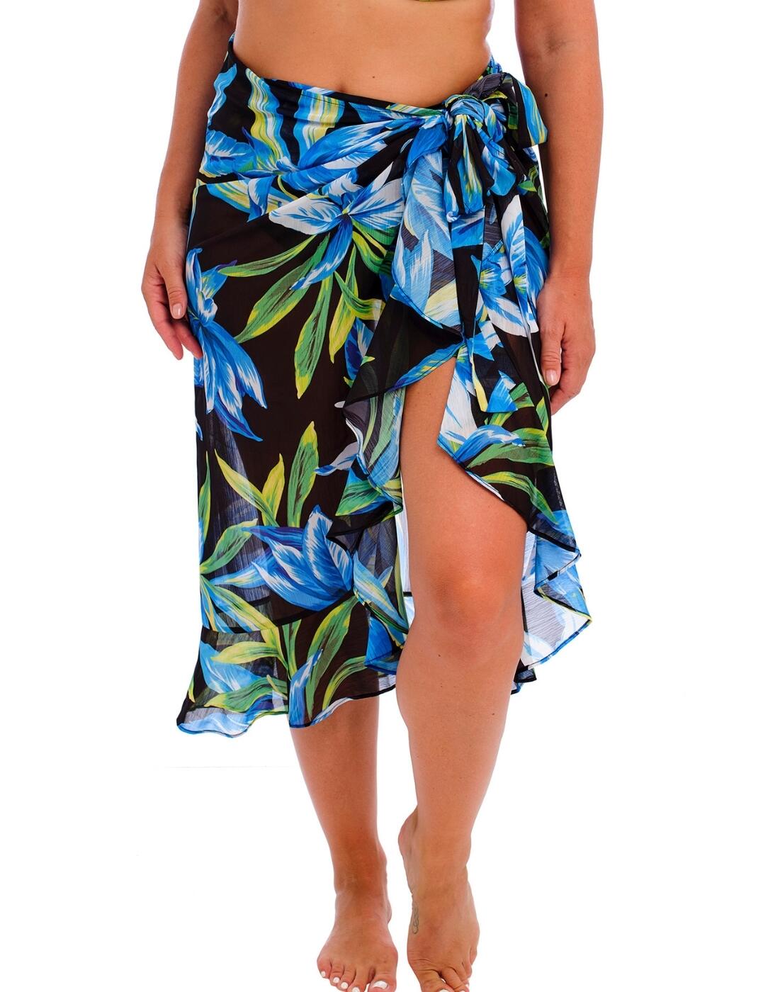 Stay ready for beach-to-bar trips with this versatile multiway sarong from Fantasie's Talm Beach range. Showcasing a vibrant tropical print, this sarong is lightweight and chic with frilled edge detailing to further your holiday vibe. Wearable as a halter or bandeau dress, or even as a knotted skirt, it is fully customisable to suit your style. Shop the rest of the Talm Beach collection for swimwear to strut your stuff in once the sarong comes off!