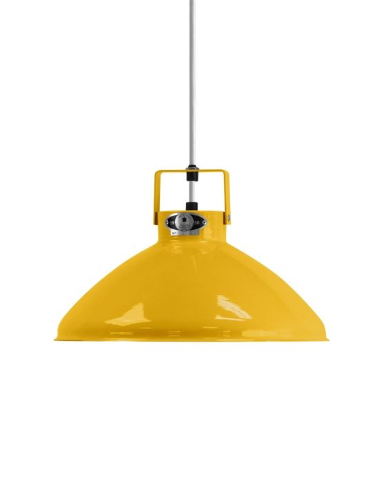 Jielde Beaumont Pendant Small Mustard Gloss Silver Yellow Designer Pendant Lighting