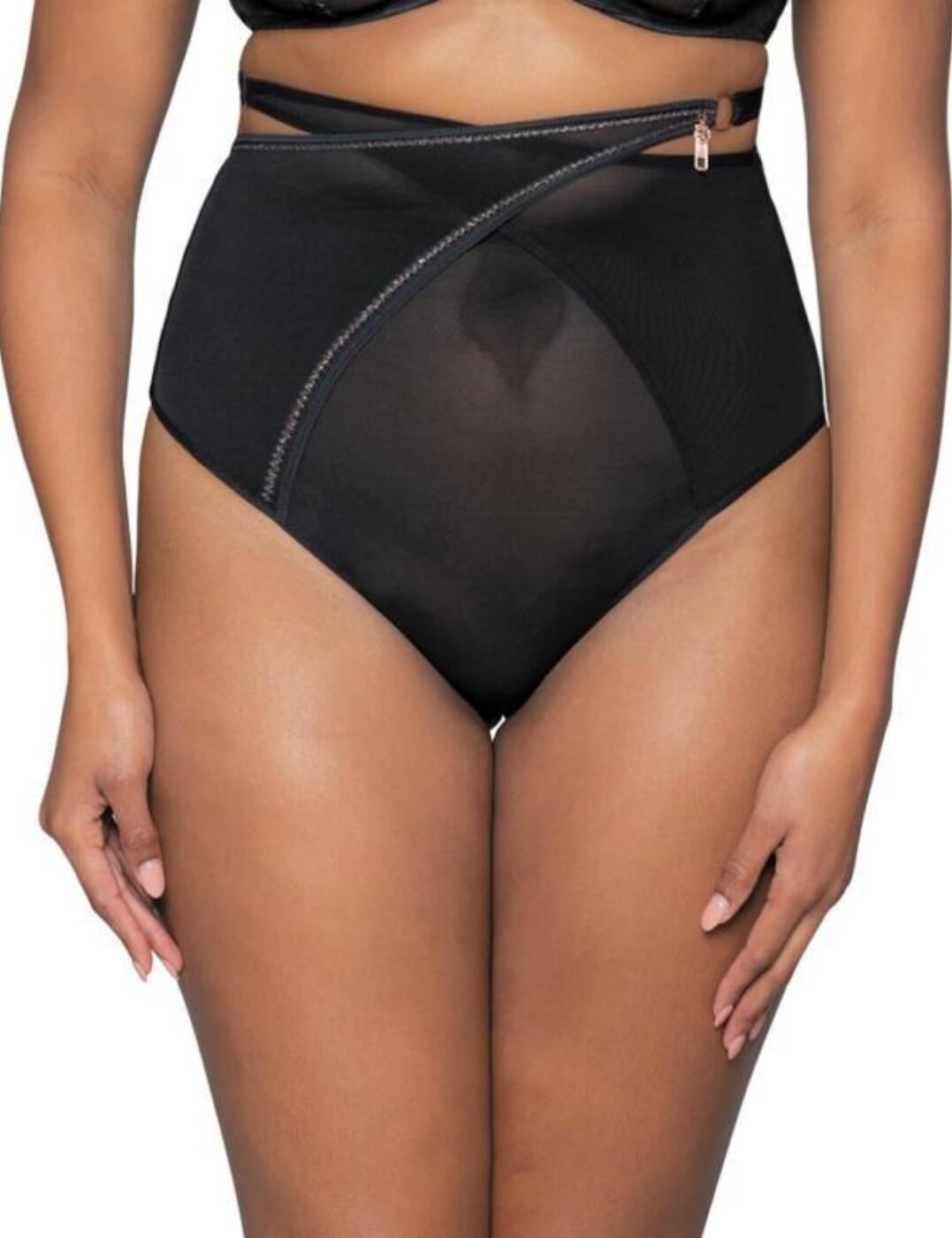 This stunning brief, from the Unzipped collection, will have you looking and feeling fabulous! This comfortable brief offers great rear coverage and a fabulous look, making it perfect for your lingerie collection! Cross-over detail at the waist meets a rose gold faux zipper detail, with a cheeky brazilian cut at the back that perfectly hugs your curves.  Sexy and feminine design Good rear coverage Gorgeous at the back Composition: 93% Polyamide, 7% Elastane Listed in UK sizes  34967-70866-960293 ST005208 Brief