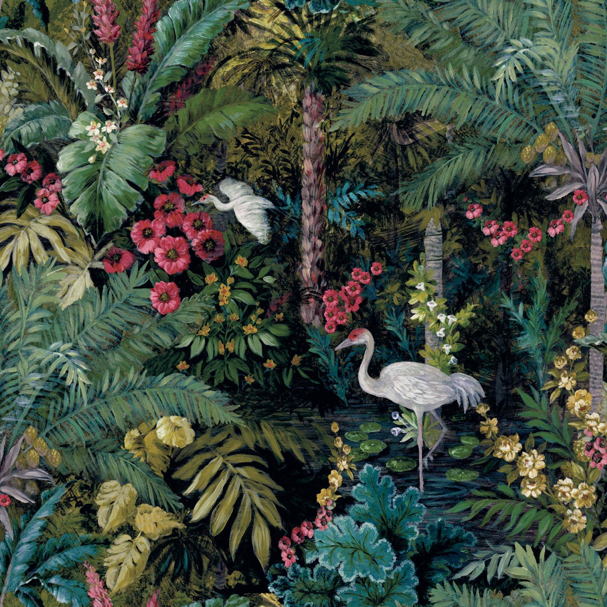Holden Decor Jungle Paradise Black Wallpaper - 10.05m x 53cm