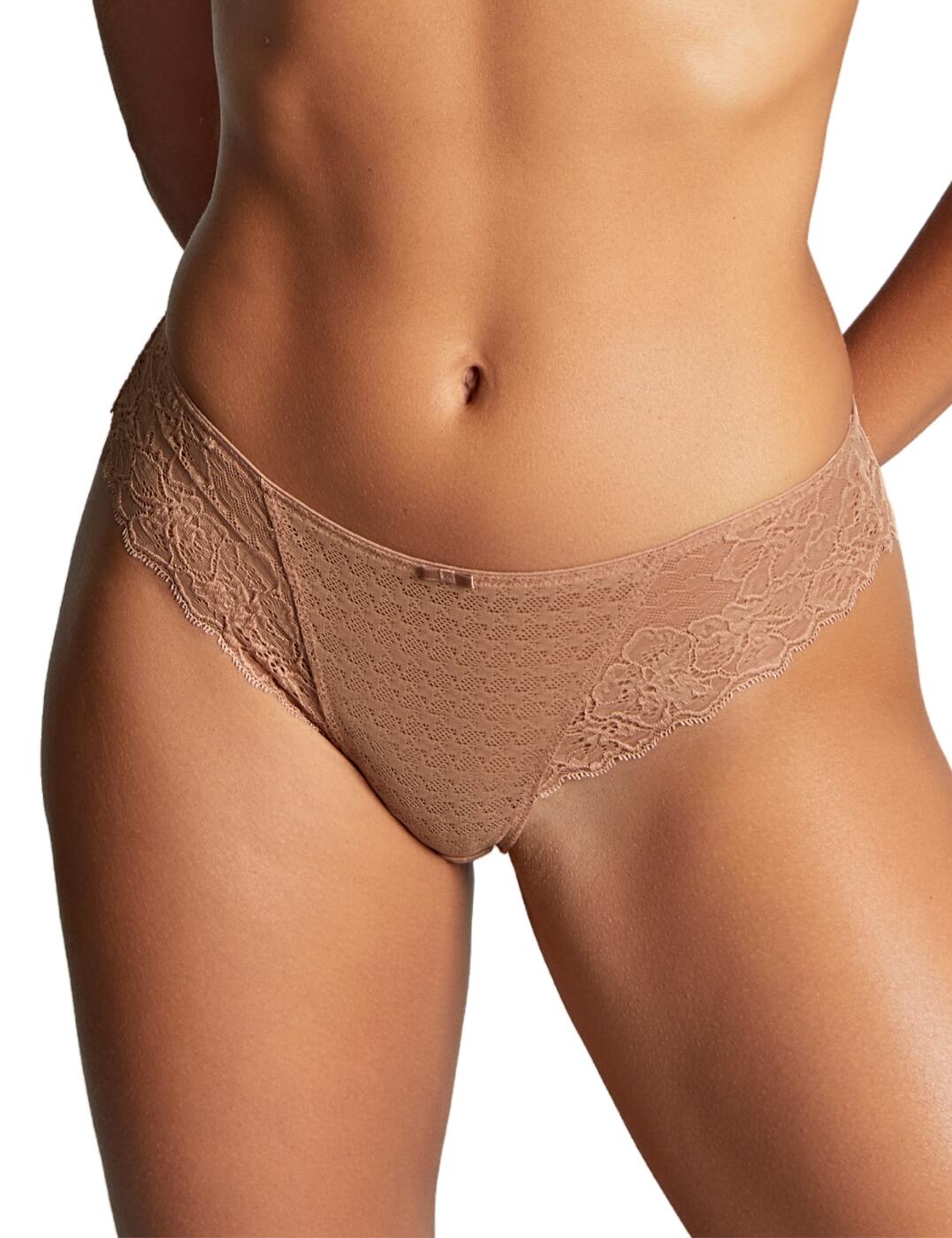 Searching for allure in your everyday lingerie? Look no further than the Envy Brazilian brief by Panache. Featuring a timeless low-rise waist and medium, sheer rear coverage, these gorgeous briefs are the perfect addition to any lingerie wardrobe. They offer an opaque centre front and rear for modest all-day wear, while intricate, floral stretch lace sides and lacy rear edges add a teasing, feminine feel. Enchanting houndstooth jacquard adorns the soft front, complemented by a playful bow at the centre to refine these must-have briefs. Style with matching Envy lingerie for head-to-toe elegance every day.