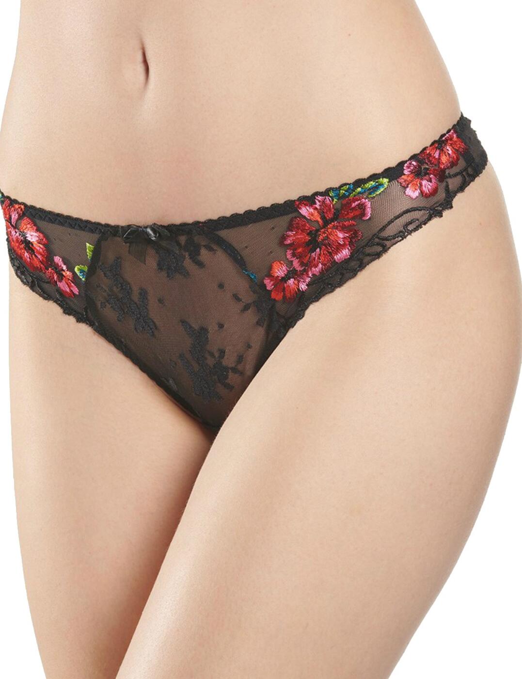 Ooze glamour and elegance in the beautiful Reve Eveille range, by Aubade. Intricate embroidery meets with semi-sheer fabric to create a look that is both contemporary and unique for your everyday lingerie drawer. This tanga brief offers minimal rear coverage, whilst soft and luxurious fabric provides high-wearing comfort.  Chic and elegant design Comfortable fit Semi-sheer fabric Opulence embroidery decoration Minimal rear coverage Composition: Mix, Including Polyamide and Elastane. Listed in UK sizes  39855-72782-1007842 NB26 Tanga Brief