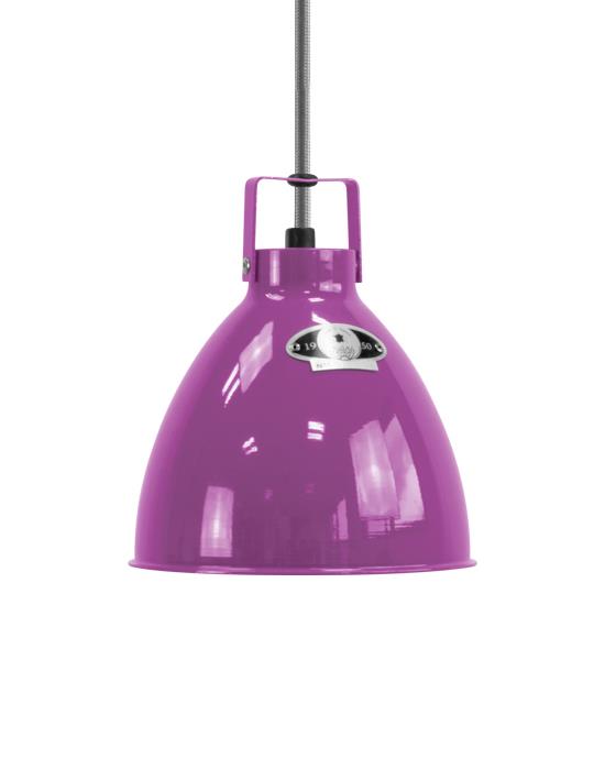 Small Jielde Augustin Pendant Violet Fuchsia Gloss Silver Purple Designer Pendant Lighting