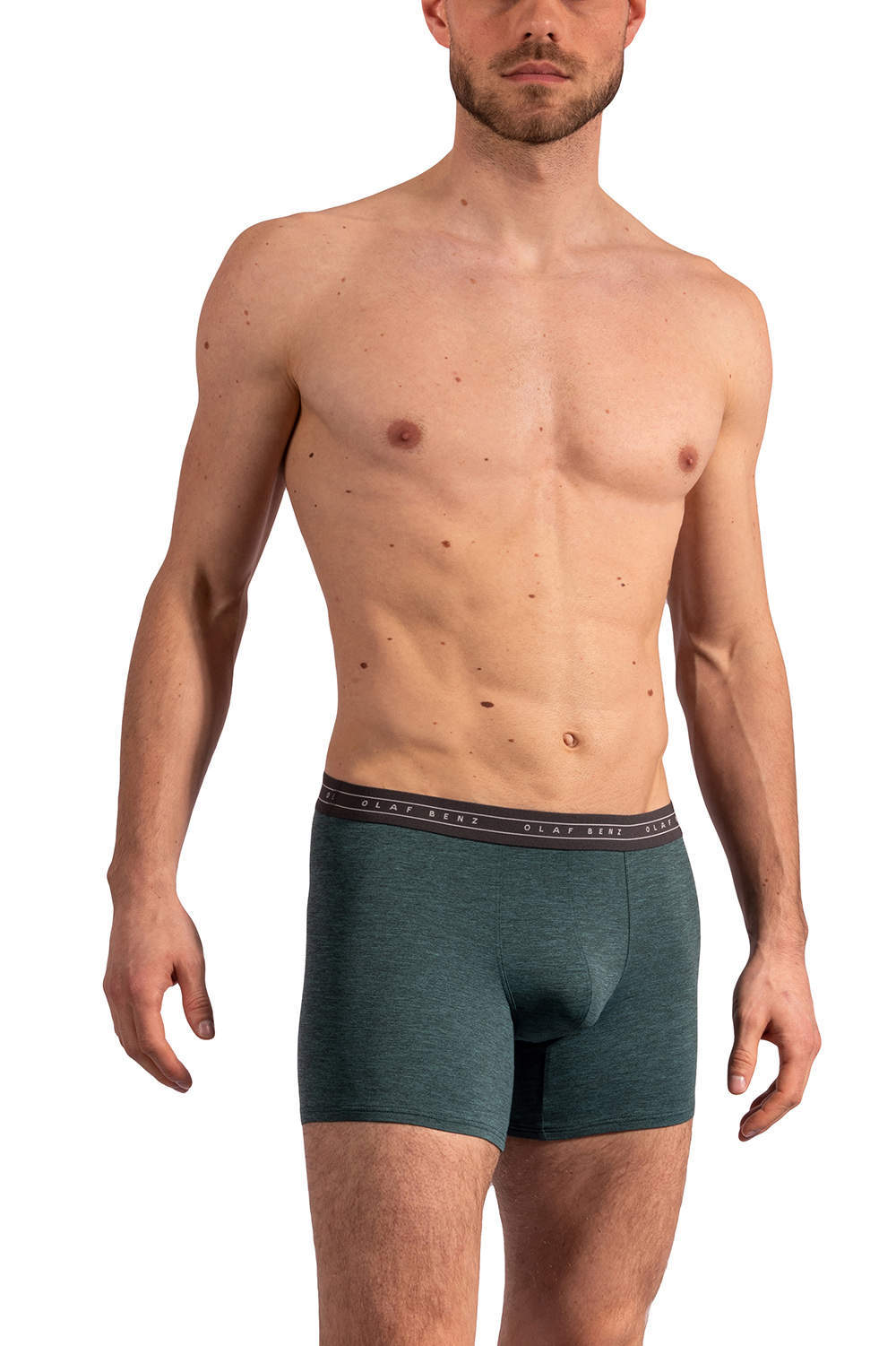 Shop sporty Olaf Benz RED 2201 Boxer Pant men’s underwear shorts. Longer leg male trunk in smooth melange fabric. Buy online. International delivery