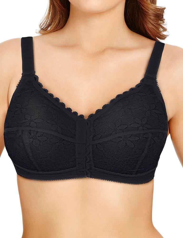 Chic and feminine, Berlei's all-new Classic range features this subtle, yet super comfortable full cup bra. This bra is non-wired for the most comfortable fit, and it is non-padded for a natural feel. The straps are fully adjustable, right up over the front, so you can be sure to get a perfect fit every time! This bra secures at the front with an increasingly popular front-fastening hook and eye design, making it easier to get dressed and get undressed. The beautiful lace design makes this bra a perfect, everyday piece for your lingerie drawer.