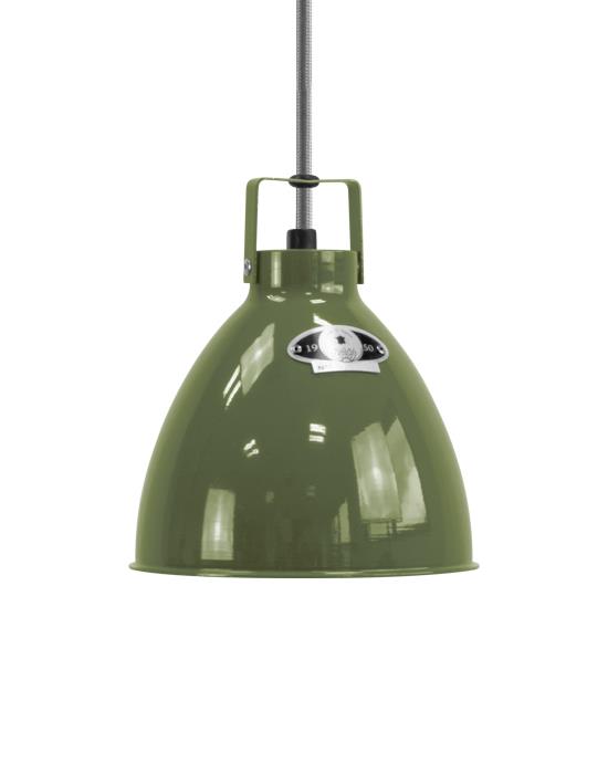 Small Jielde Augustin Pendant Olive Gloss Silver Green Designer Pendant Lighting