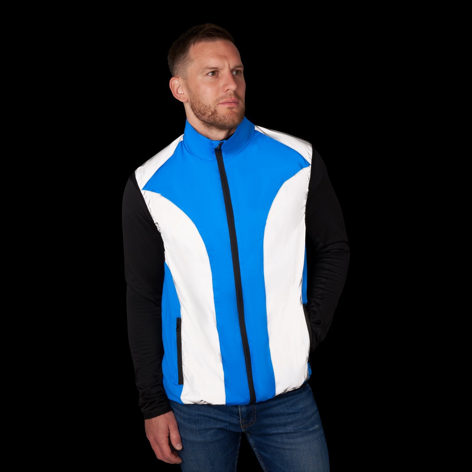 Image of BTR Hi Vis Reflective Running & Cycling Gilet & Vest with Pockets