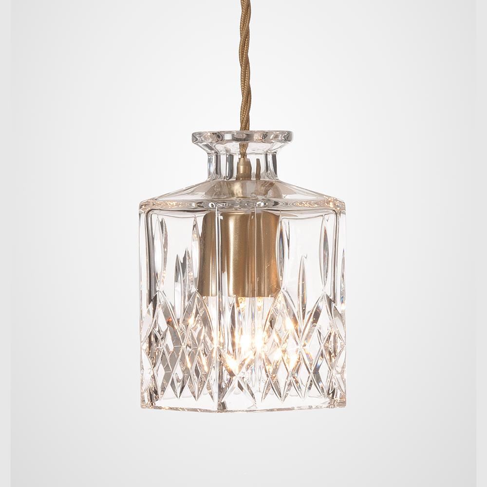 Lee Broom Square Decanter Pendant Clear Designer Pendant Lighting