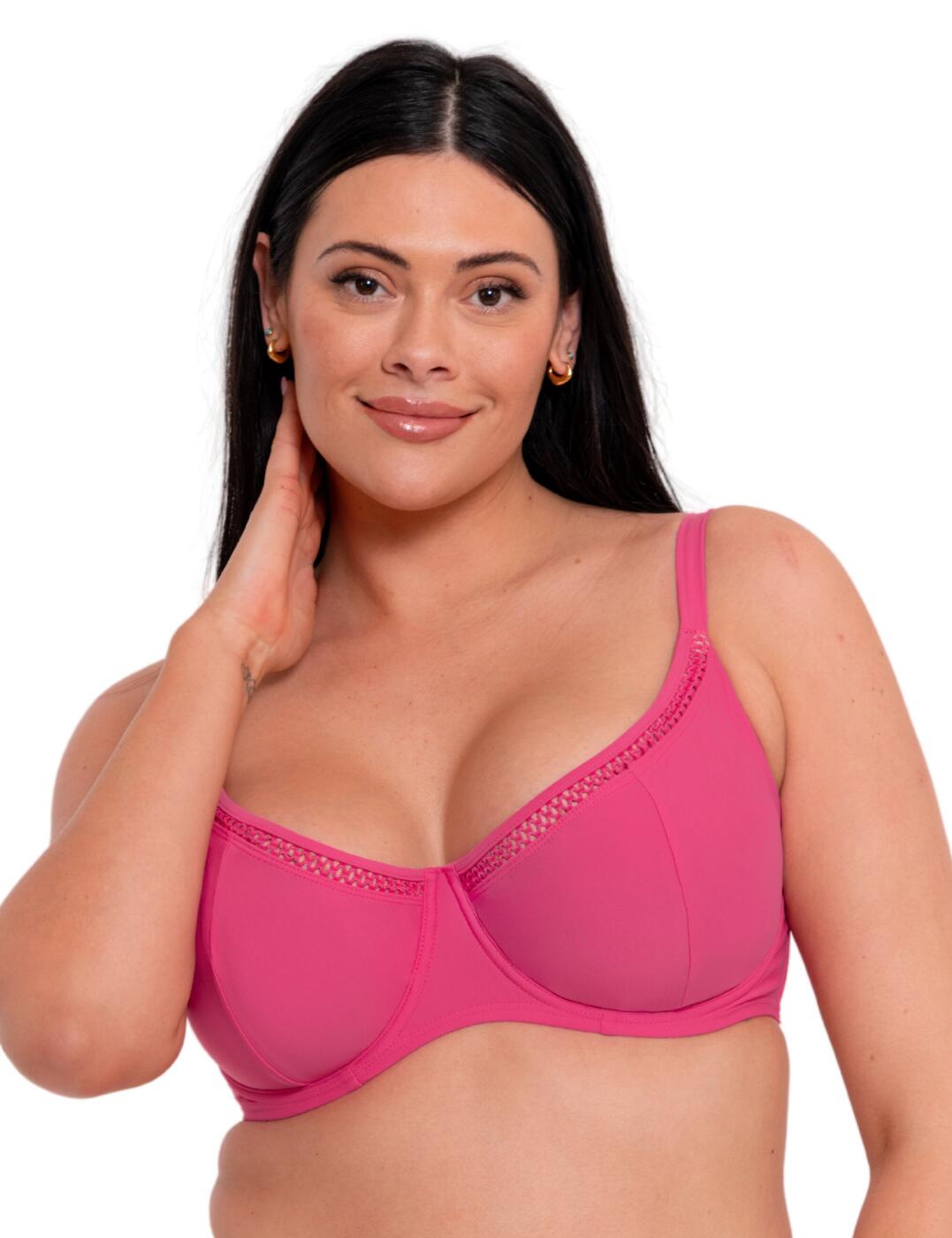 Flaunt your curves in this stylish bikini top from the First Class swimwear range by Curvy Kate! Featuring a classic balcony design which accentuates your curves and the underwired cups which supports and shape your bust. The crisscross pattern on top of the cups gives this simplistic design a touch of style and sophistication. Durable stretch fabric makes this bra comfortable to wear and with the adjustable and multiway shoulder straps, you can adapt this bikini top to achieve your individual desired look. Pair with matching briefs from the First Class range for a truly fabulous and flirty style!  Balcony neckline Adjustable multiway shoulder straps Swimwear clip back closure Underwired for support Non-padded Country of origin: China Composition: Main: 80% Recycled Nylon &pipe; 20% Xtra Life Lycra Composition: Lining: 100% &pipe; Polyamide Compostion: Mesh: 65% Nylon &pipe; 35% Elastane Listed in UK sizes  60839-105789-1392134 CS020306 Balcony Bikini Top