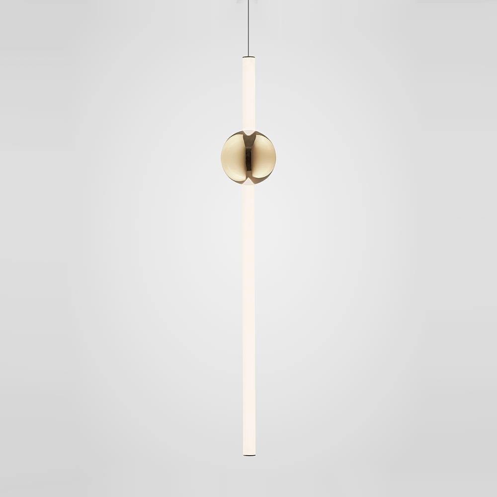 Lee Broom Orion Tube Pendant Polished Gold Brassgold Designer Pendant Lighting