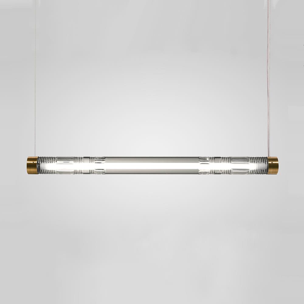 Lee Broom Crystal Tube Pendant Brass Brassgold Designer Pendant Lighting