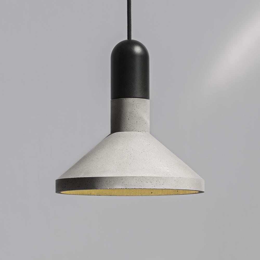 Bentu Design Shang Pendant Concrete And Black Aluminium Grey Designer Pendant Lighting