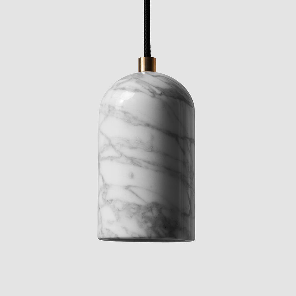 Bentu Design U Pendant White Marble Brass Designer Pendant Lighting