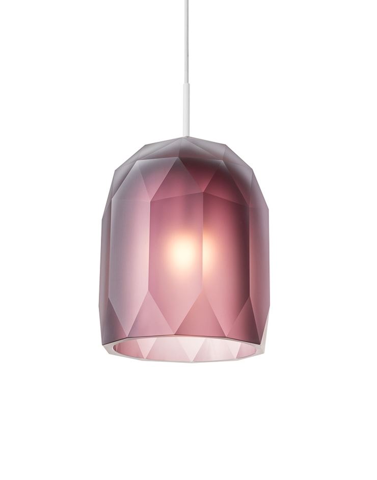 Polygon Pendant Light Purple Matt