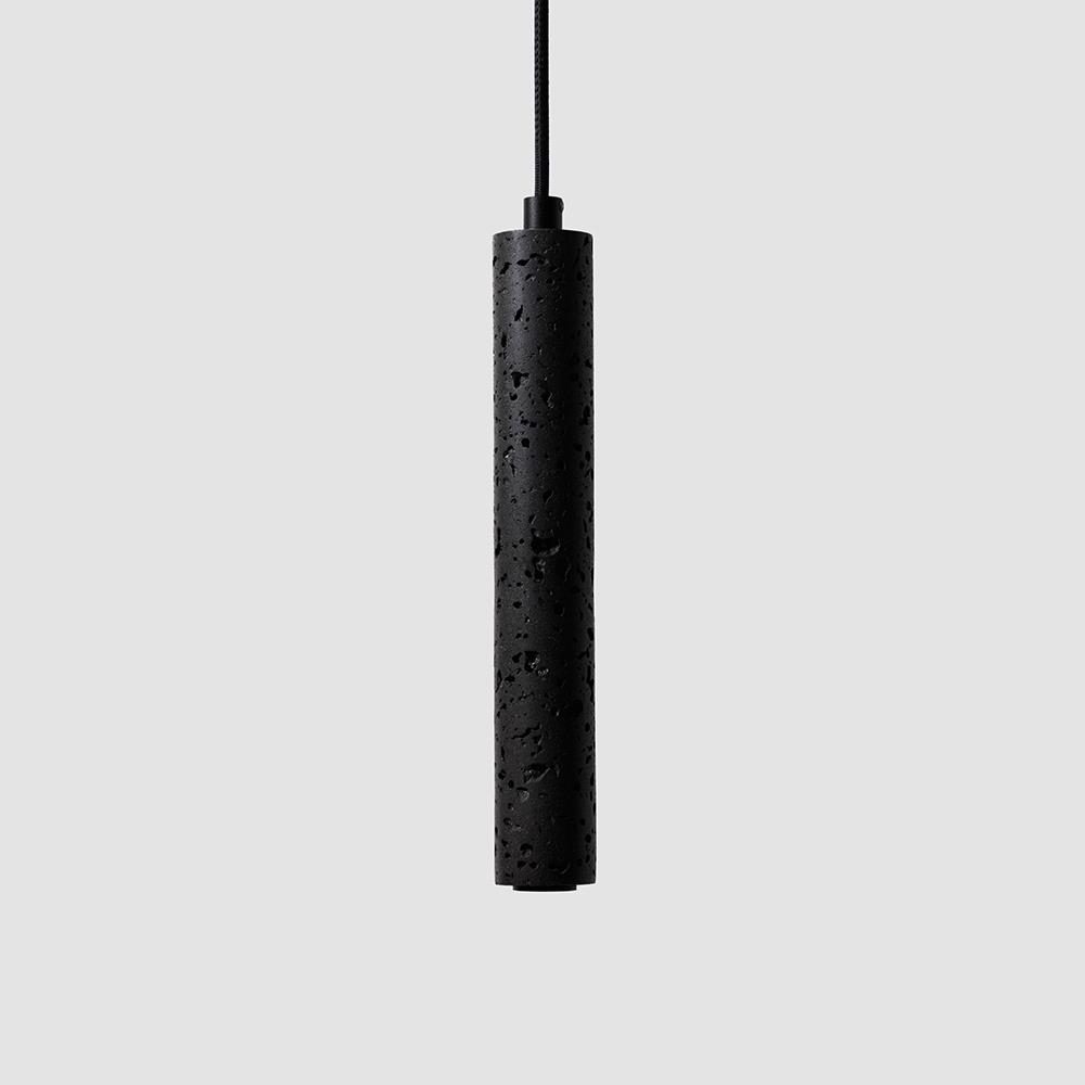 Bentu Design Bang Pendant Marble Or Lavastone Lava Stone With Black Fitting Designer Pendant Lighting