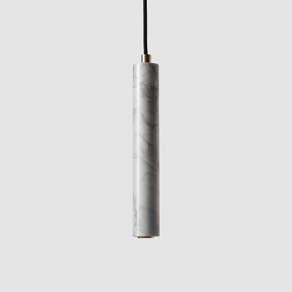 Bentu Design Bang Pendant Marble Or Lavastone White Marble With Brass Fitting Designer Pendant Lighting