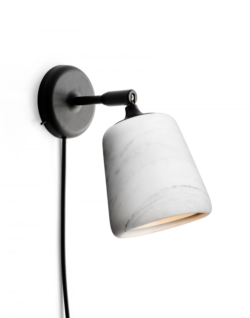 Material Wall Lamp White Marble