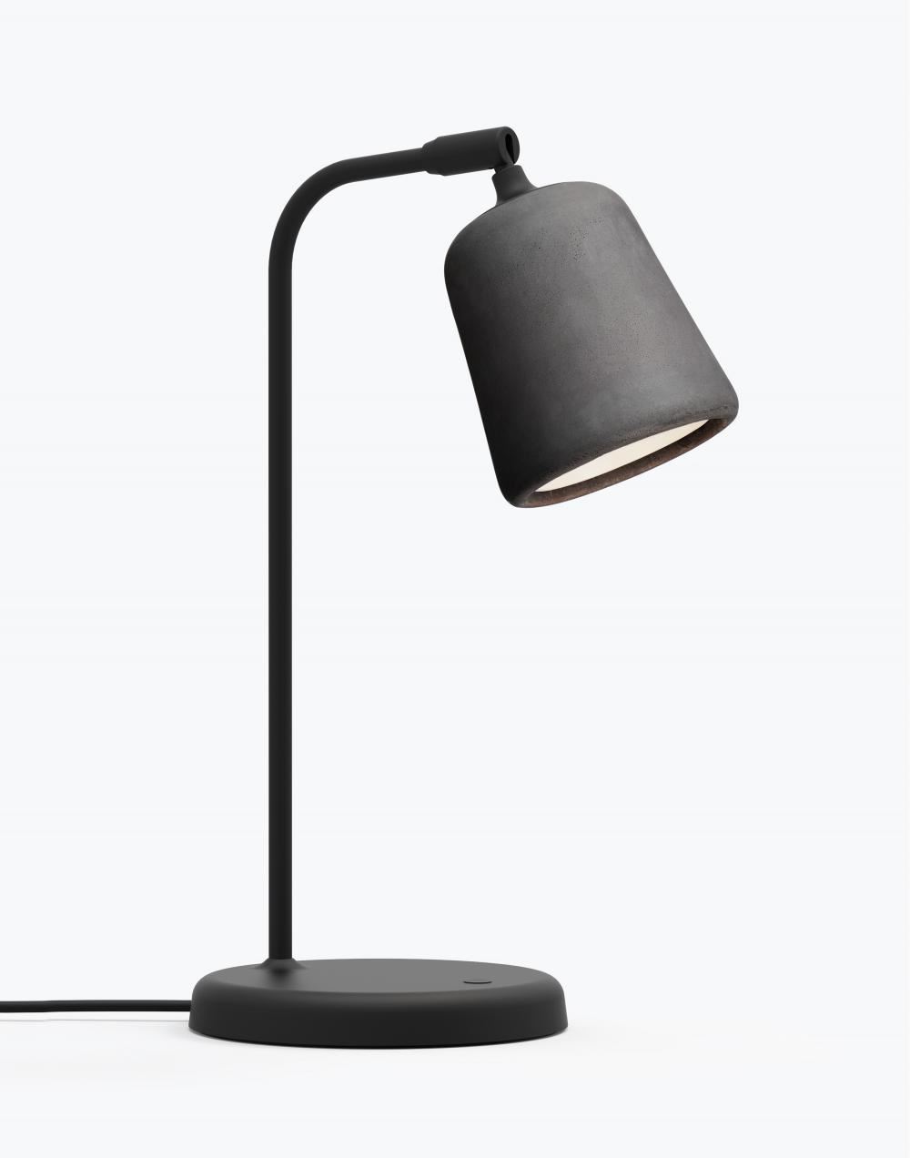 Material Table Lamp Dark Grey Concrete