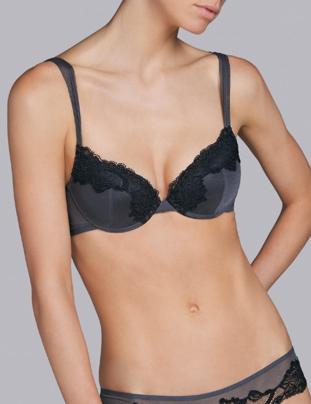 Look and feel beautiful in the gorgeous Eden collection, by Andres Sarda! Offering a truly luxurious and glamorous aesthetic, Eden is fashioned in intricate lace and features an alluring colour combination. This bra is underwired to offer excellent uplift and support and it is padded with a fabulous push-up effect, helping to accentuate cleavage. The bra offers plunge style cups, and also features adjustable straps that can be fastened together to create a popular racerback style. Securing at the rear with a traditional hook and eye closure, pair this bra with matching coordinates from the Eden range to create a fabulous new look for your everyday lingerie drawer.  Chic and opulent design Comfortable fit Underwired support Padded cups Push-up design Popular plunging design Beautiful lace styling Adjustable straps Straps can be converted to a racerback Hook and eye closure at the rear Composition:- 56% Polyamide &pipe; 9% Elastane &pipe; 35% Polyester Listed in UK sizes  41002-75027 3303917 Push Up Bra