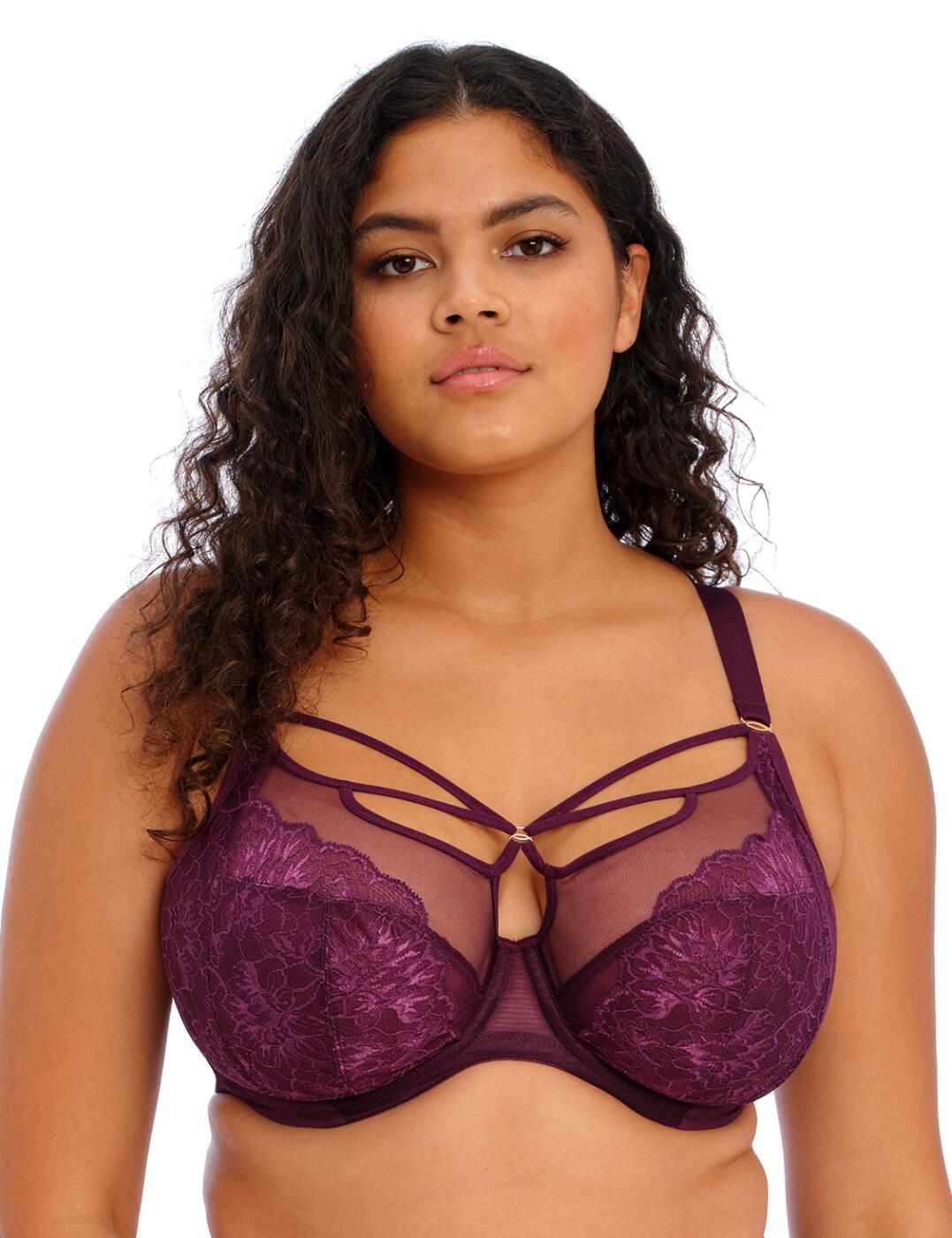 Introducing the Elomi Brianna underwired plunge bra – the epitome of luxury and femininity that offers support and sophisticated styling. A must-have for any woman who appreciates luxurious lingerie, the Elomi plunge bra features three-section cups for a forward shape, uplift, and separation. Now you can bask in absolute comfort as non-padded cups provide a natural feel. Whether you’re looking for an everyday or a special occasion bra, it fits everyone individually with its hook and eye closure and adjustable straps ensuring you look fabulous all day long. Illustrated with a gorgeous floral design featuring a mixture of matte and shiny yarn overlays on unlined tulle upper cups, this bra is certain to turn heads. Not to mention the seductive centre strappy detail that adds a flirty touch to any outfit. Pair your Brianna plunge bra with matching panties to unleash maximum glamour wherever you go!  Sexy plunge bra Non-padded cups Three-section cups provide forward shape, uplift and separation Underwired for support Lace cups with a gorgeous floral design Unlined tulle upper cups Seductive centre strappy detail Hook and eye closure Adjustable straps Matching lingerie is also available Country of origin: Sri Lanka Composition: 45% Polyamide &pipe; 26% Cotton &pipe; 16% Polyester &pipe; 13% Elastane Listed in UK sizes  61036-105996-1398899 8080 Plunge Bra
