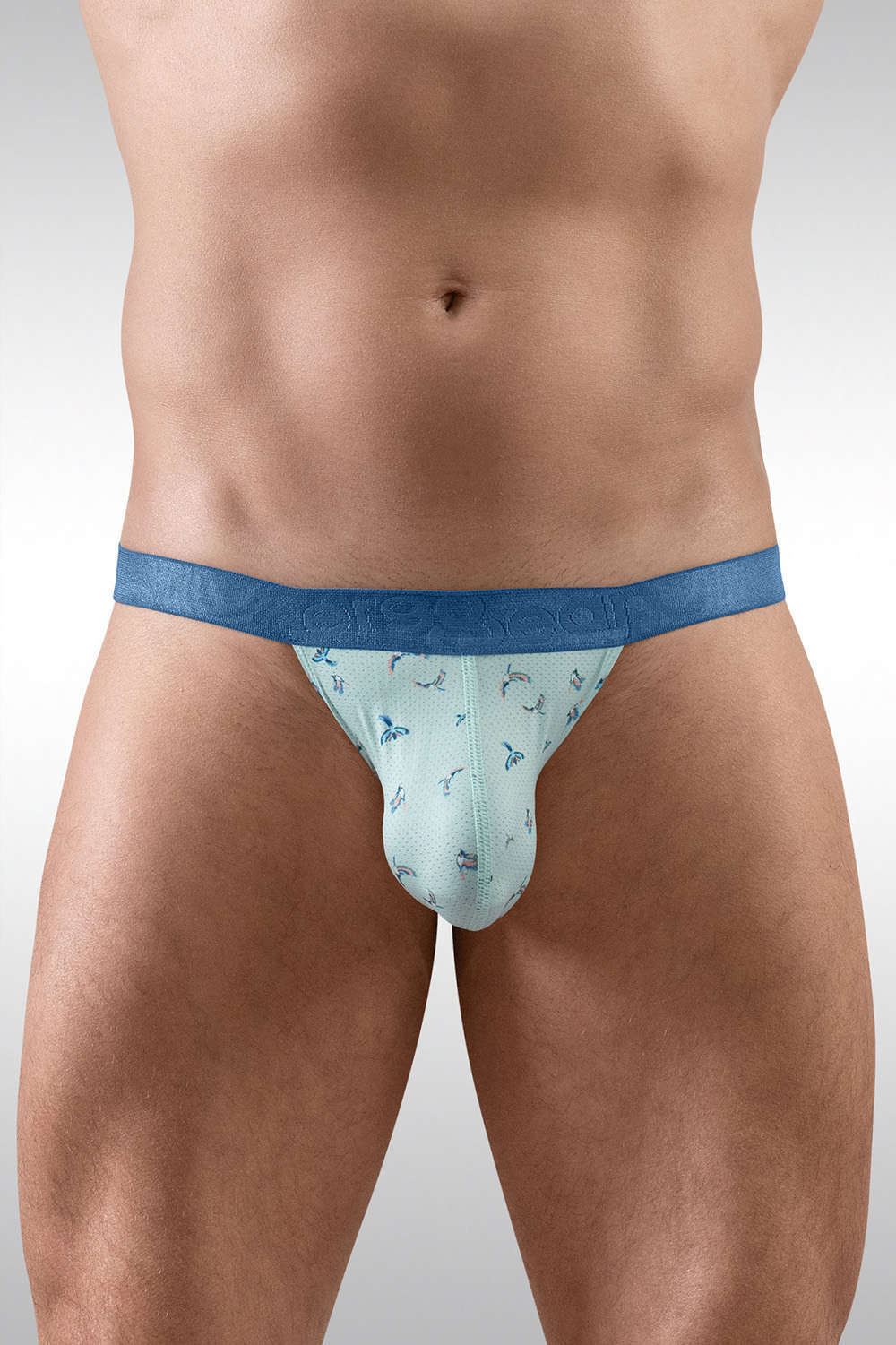 Ergowear SLK SE Bikini Brief men’s underwear with the 3D nose shape enhancing pouch. Shop luxury perforated male tanga slips in multicolour bird print