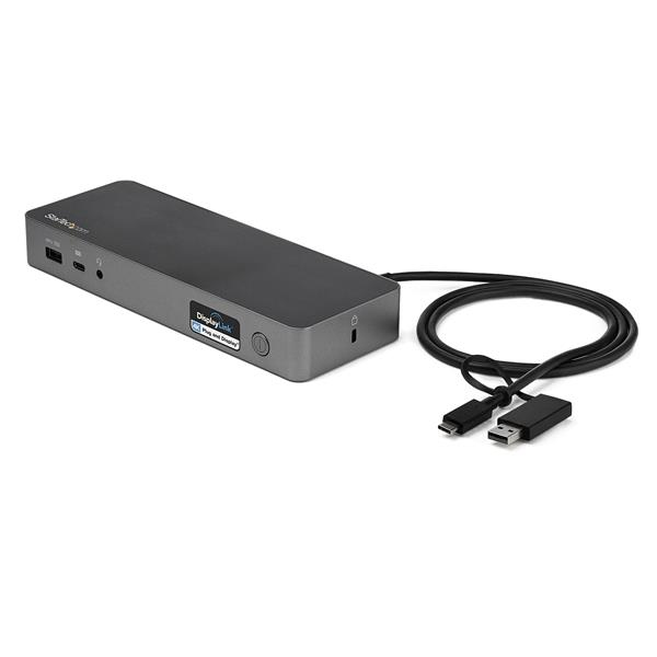 Startech.Com Usb-C & Usb-A Dock - Hybrid Universal Laptop Docking Station W/ Dual Monitor 4K60hz Hdmi & Displayport - Usb 3.1 Gen 1 Hub, Gbe - 60W Power Delivery - Windows, Mac & Chrome