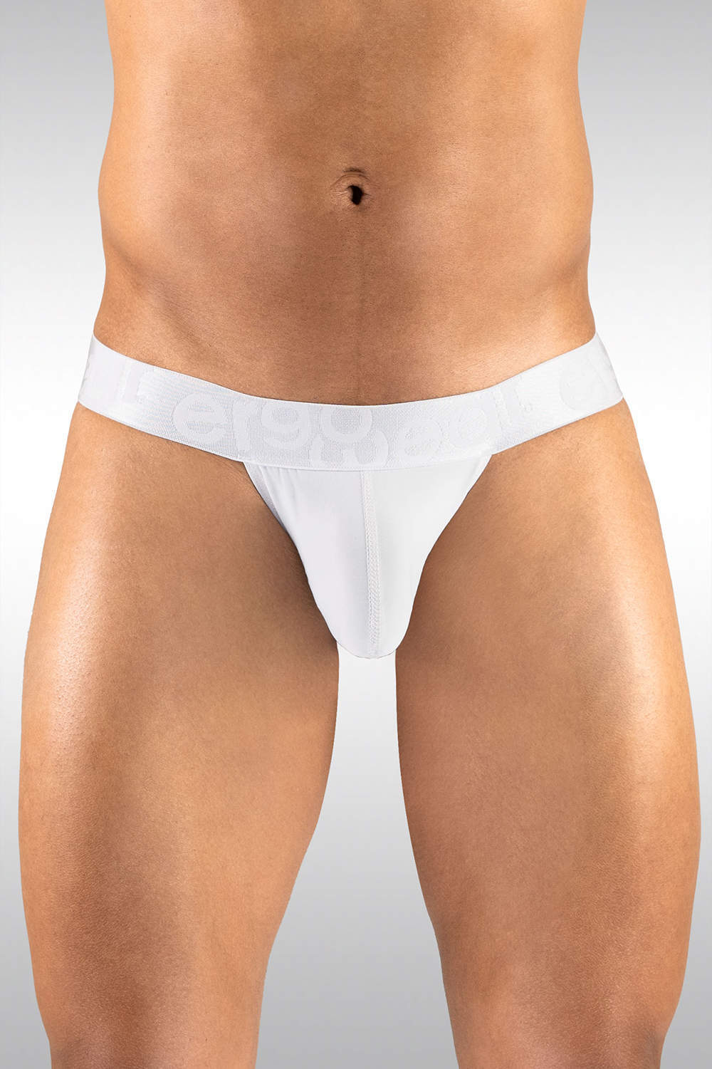 Tanga style men's enhancing underwear brief with a deep branded elastic waistband. Silky and sexy. International shipping. Buy now