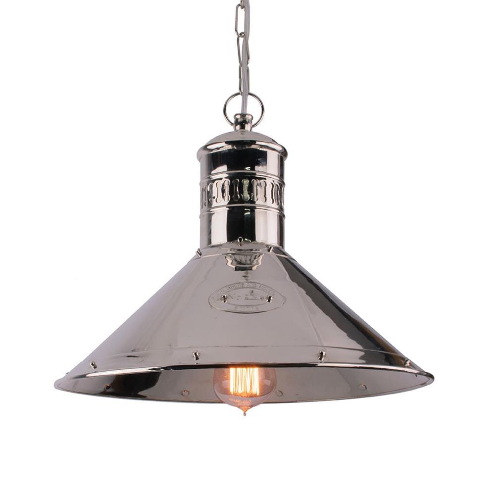 Limehouse Deck Pendant Nickel Silver Designer Pendant Lighting