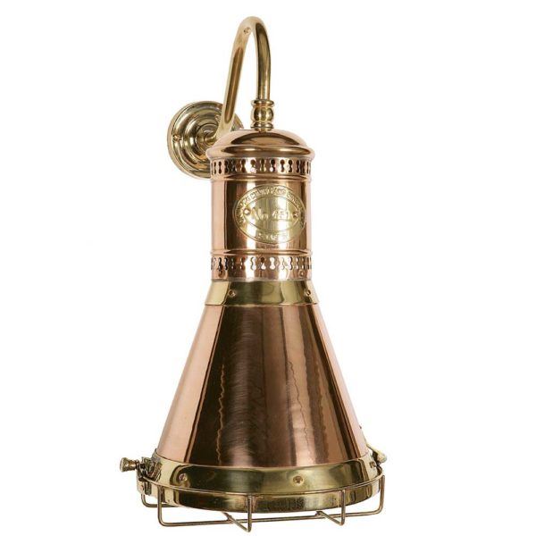 Freighter Wall Light Lacquered Polished Brass Copper