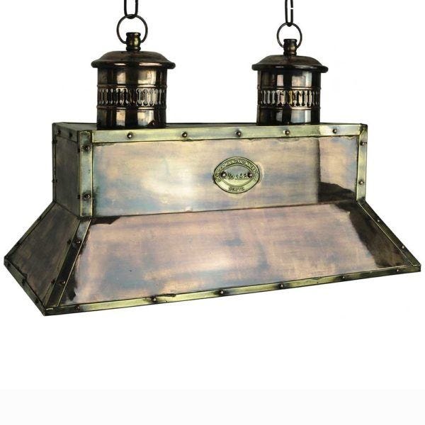 Limehouse Smithy Pendant Distressed Finish Brassgold Designer Pendant Lighting