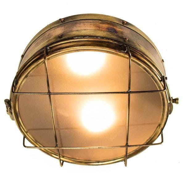 Freighter Bulkhead Wall Light Distressed Finish