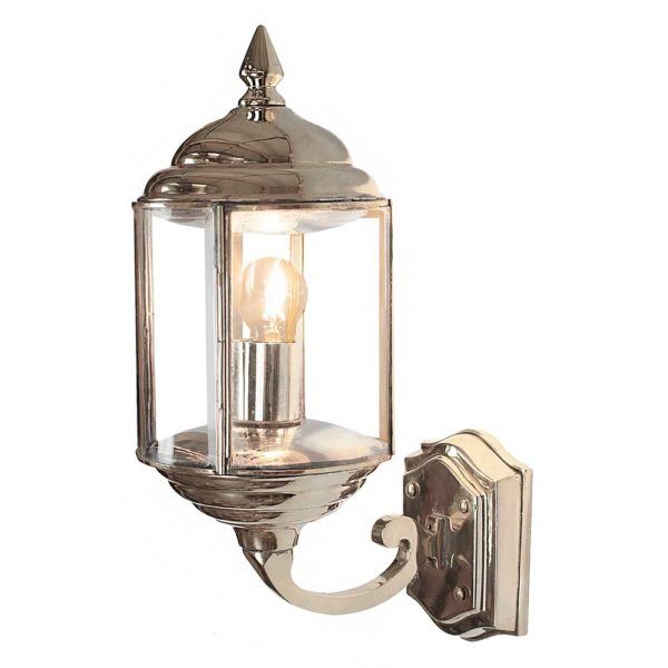 Limehouse Wentworth Wall Lamp Polished Nickel Outdoor Lighting Outdoor Lighting Silver