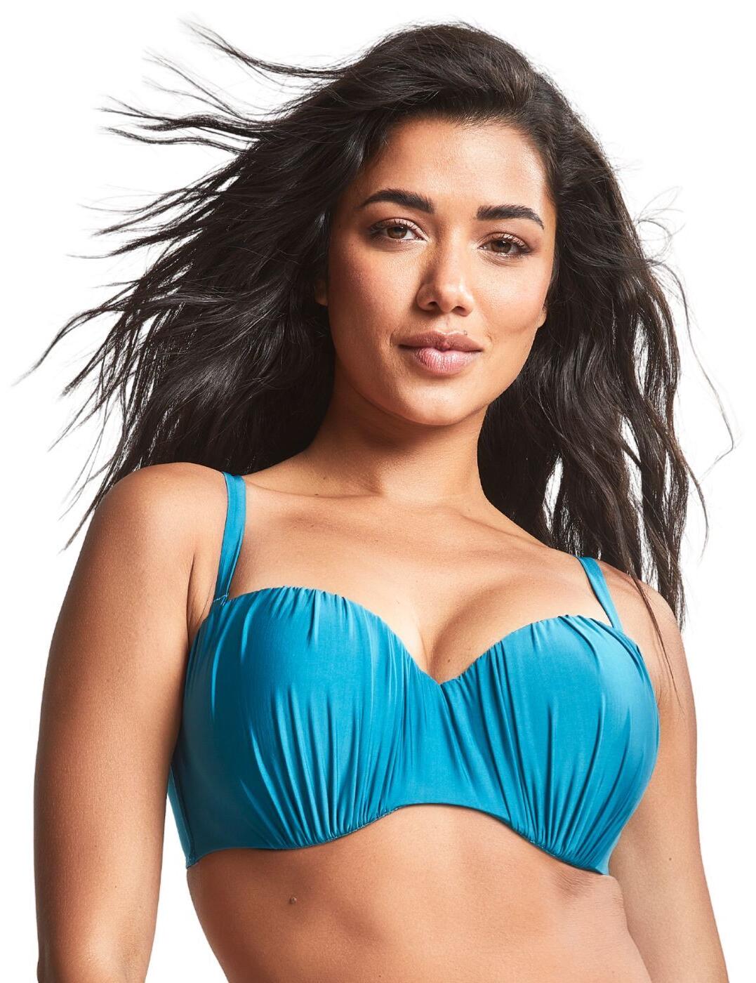 Dive into the Panache Mykonos bandeau bikini top - your perfect choice for stylish season swimwear! With a flattering ruched design and underwired moulded cups, this top is both chic and comfortable. The neckline draws the eye upwards while providing a supportive fit. Plus, there are matching lingerie items available to complete the look. You can rely on this bandeau bikini top to be an enduring season staple for many years to come!