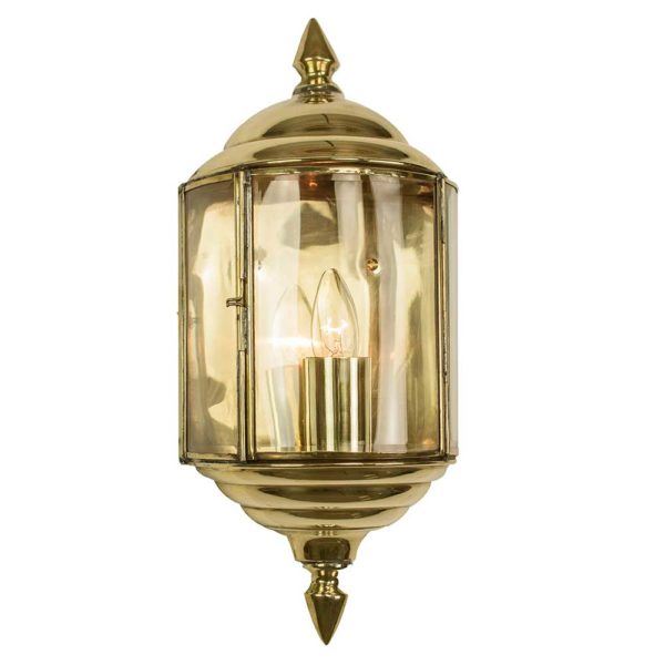 Limehouse Wentworth Flush Passage Lamp Lacquered Polished Brass Outdoor Lighting Outdoor Lighting Brassgold