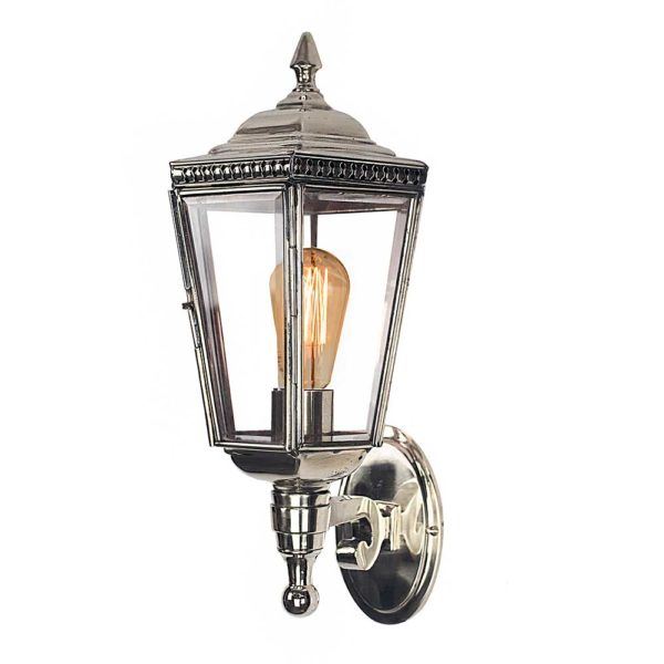 Limehouse Windsor Wall Lamp Lacquered Polished Nickel Outdoor Lighting Outdoor Lighting Silver