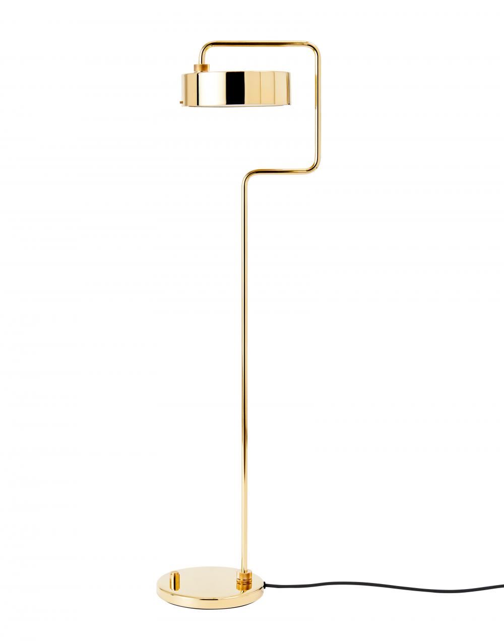 Petite Machine Floor Lamp Brass