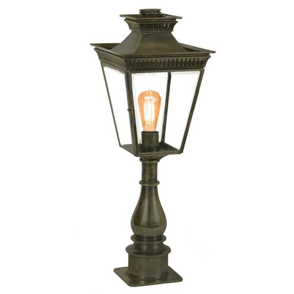 Limehouse Pagoda Pillar Lamp Old Antique Finish Outdoor Lighting Outdoor Lighting Brassgold
