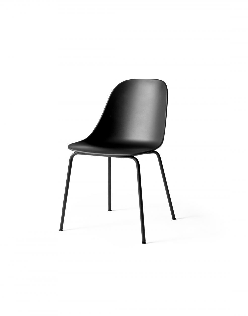 Harbour Dining Side Chair Unupholstered Black Steel Black