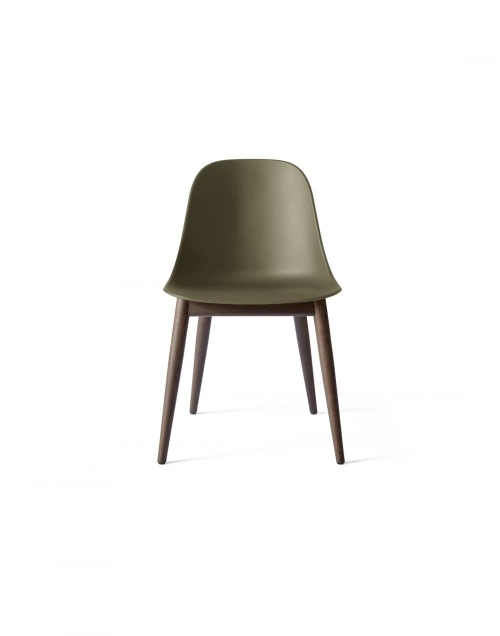 Harbour Dining Side Chair Unupholstered Dark Stained Oak Olive