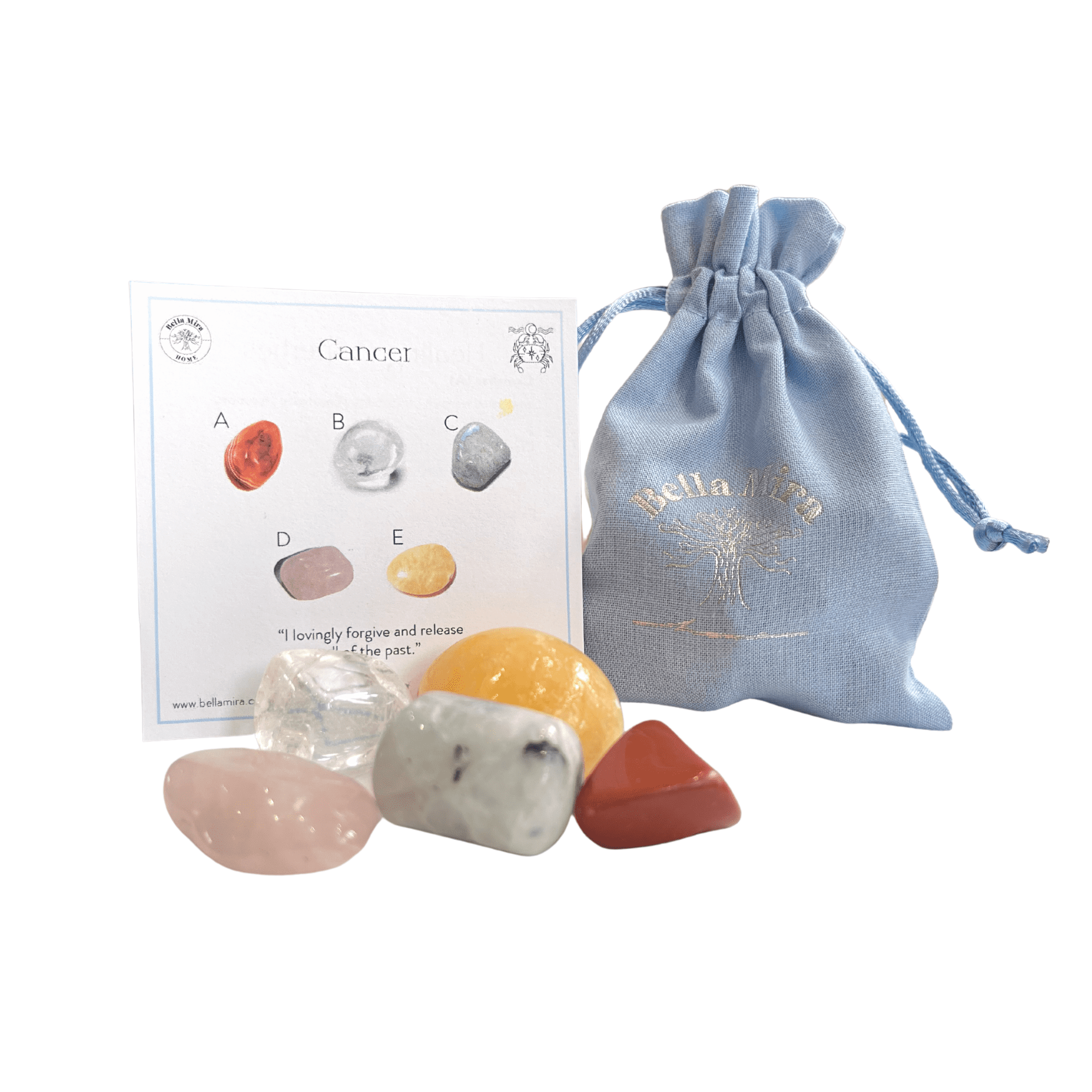 Image of Cancer Zodiac Birthstones Crystal Gift Pack