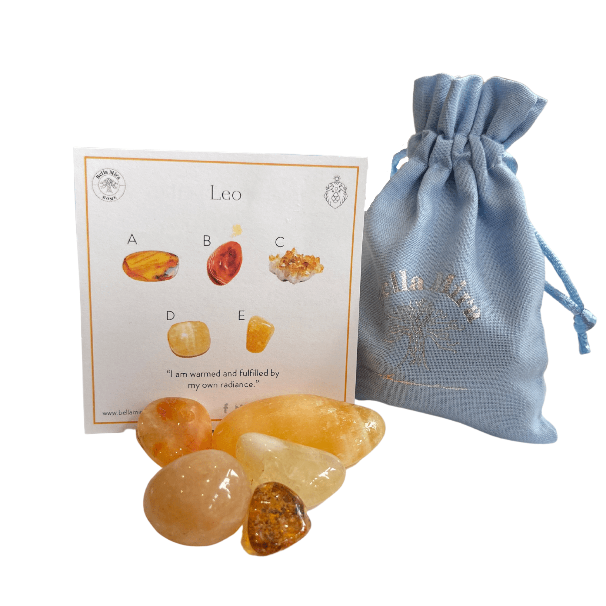 Image of Leo Zodiac Birthstones Crystal Gift Pack